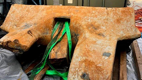 Якорь с места прорыва газопровода Balticconnector Якорь с места прорыва газопровода Balticconnector